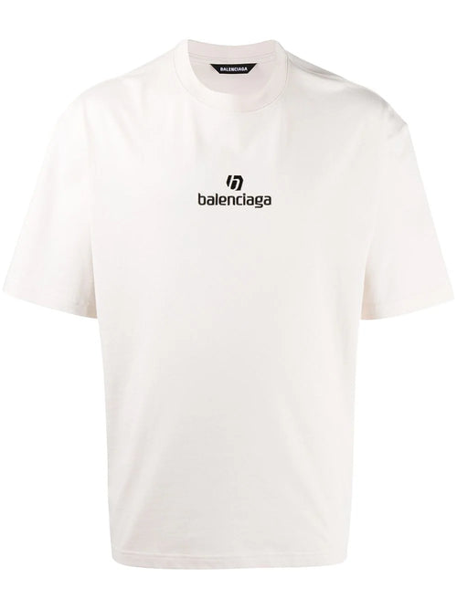 Sponsor Logo Medium fit White T-shirt - Exclusive Wear