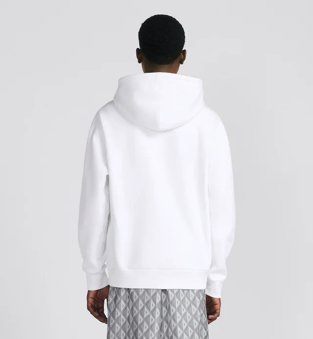 CD DIAMOND WHITE HOODED SWEATSHIRT