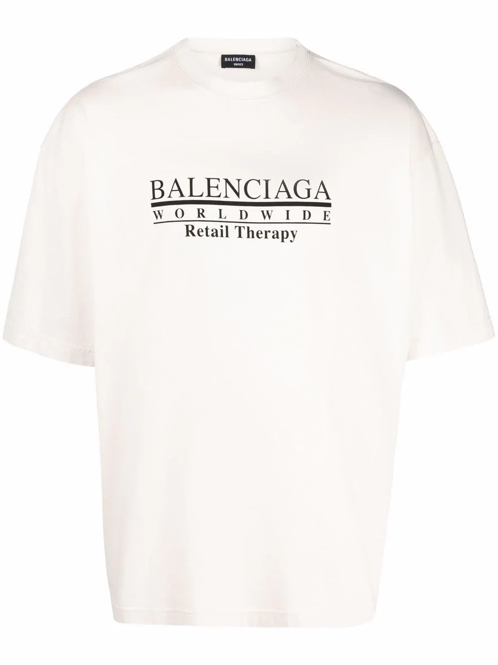 Retail Therapy Logo Print White T-shirt - Exclusive Wear