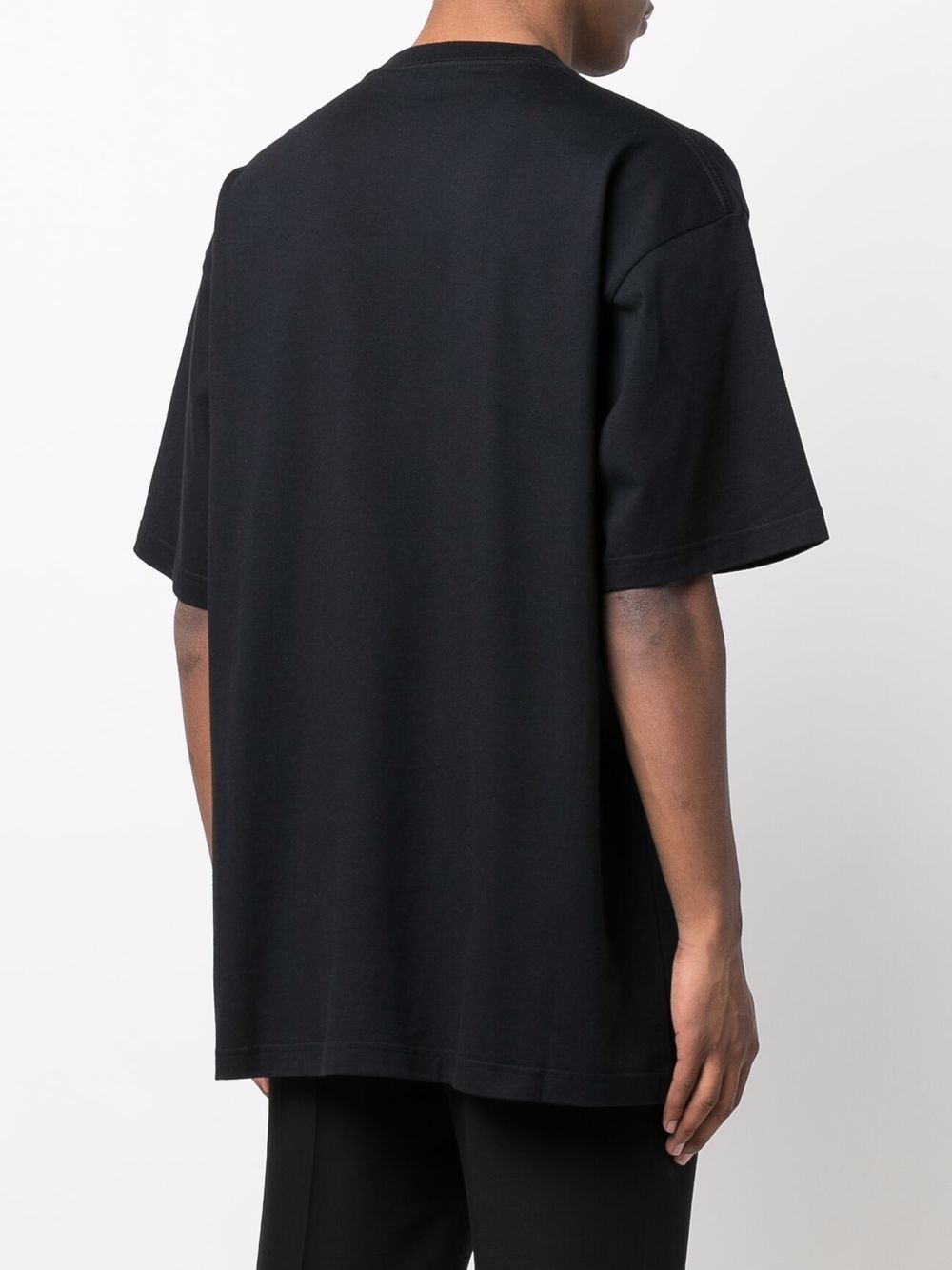 Scissors Logo Print Black Oversized T-shirt - Exclusive Wear