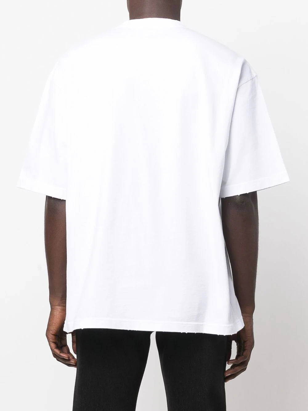 Brush Logo White Oversize T-shirt - Exclusive Wear