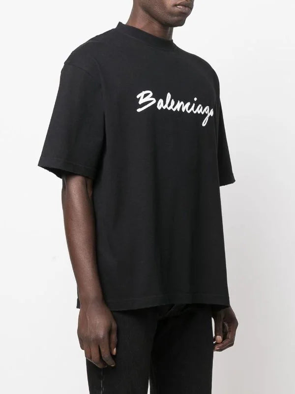Brush Logo Black Oversize T-shirt - Exclusive Wear