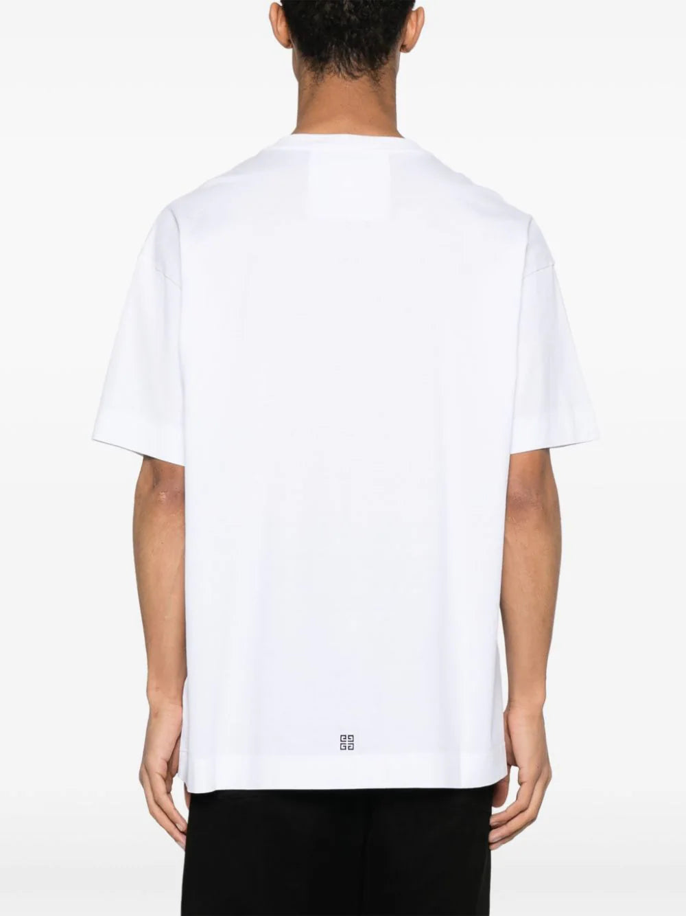 Logo-embroidered White Cotton T-shirt