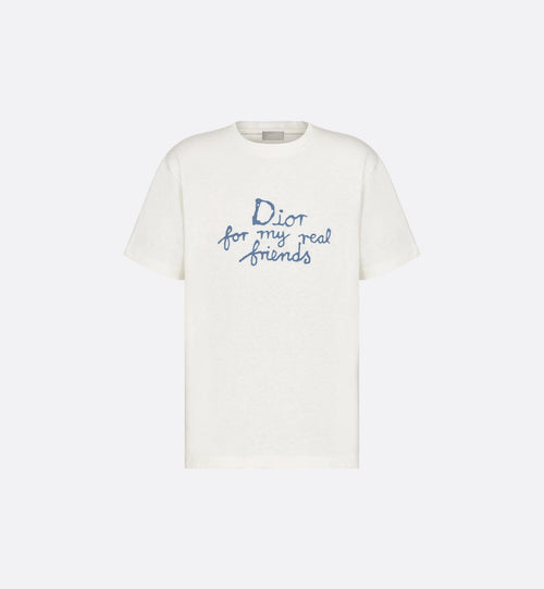 Hylton Nel For My Real Friends Embroidered White T-shirt