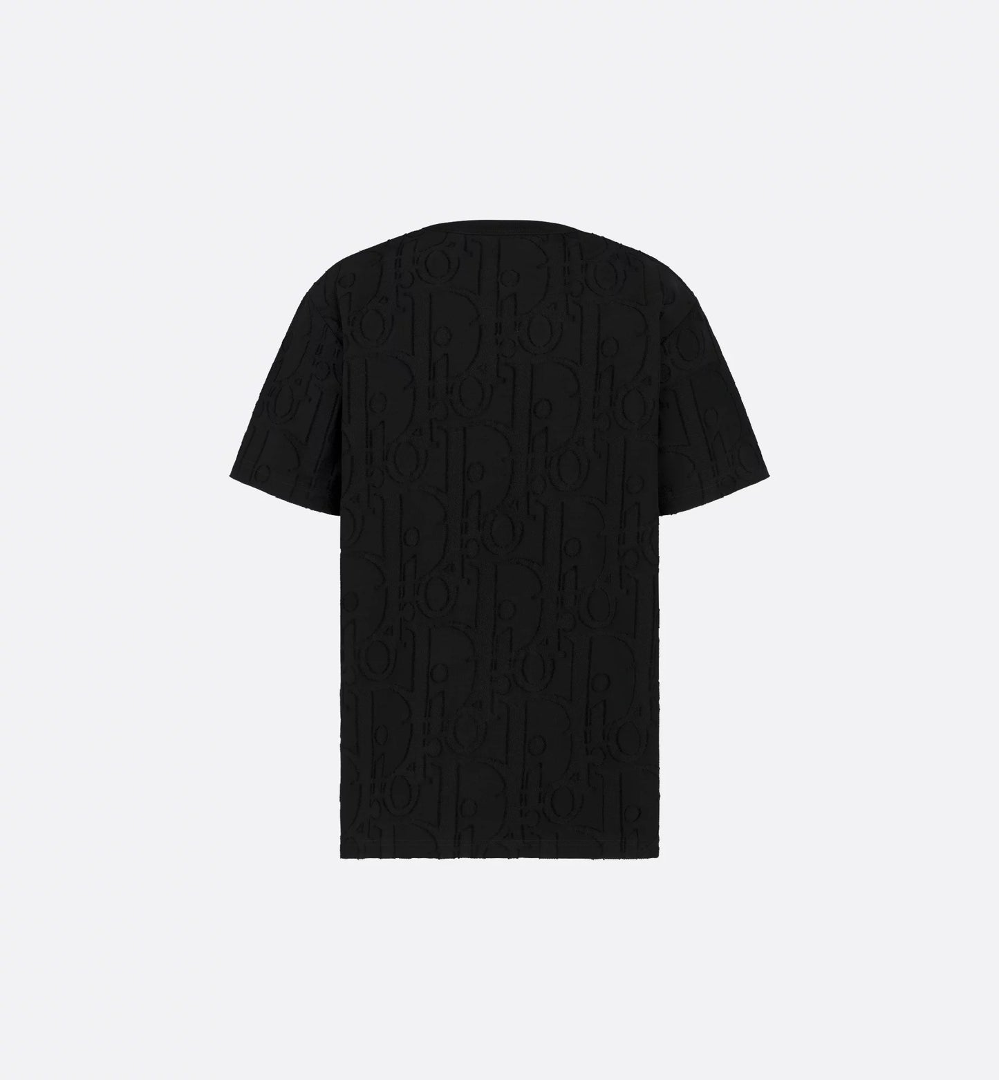 Black Relaxed Fit Oblique Motif Cotton T-shirt
