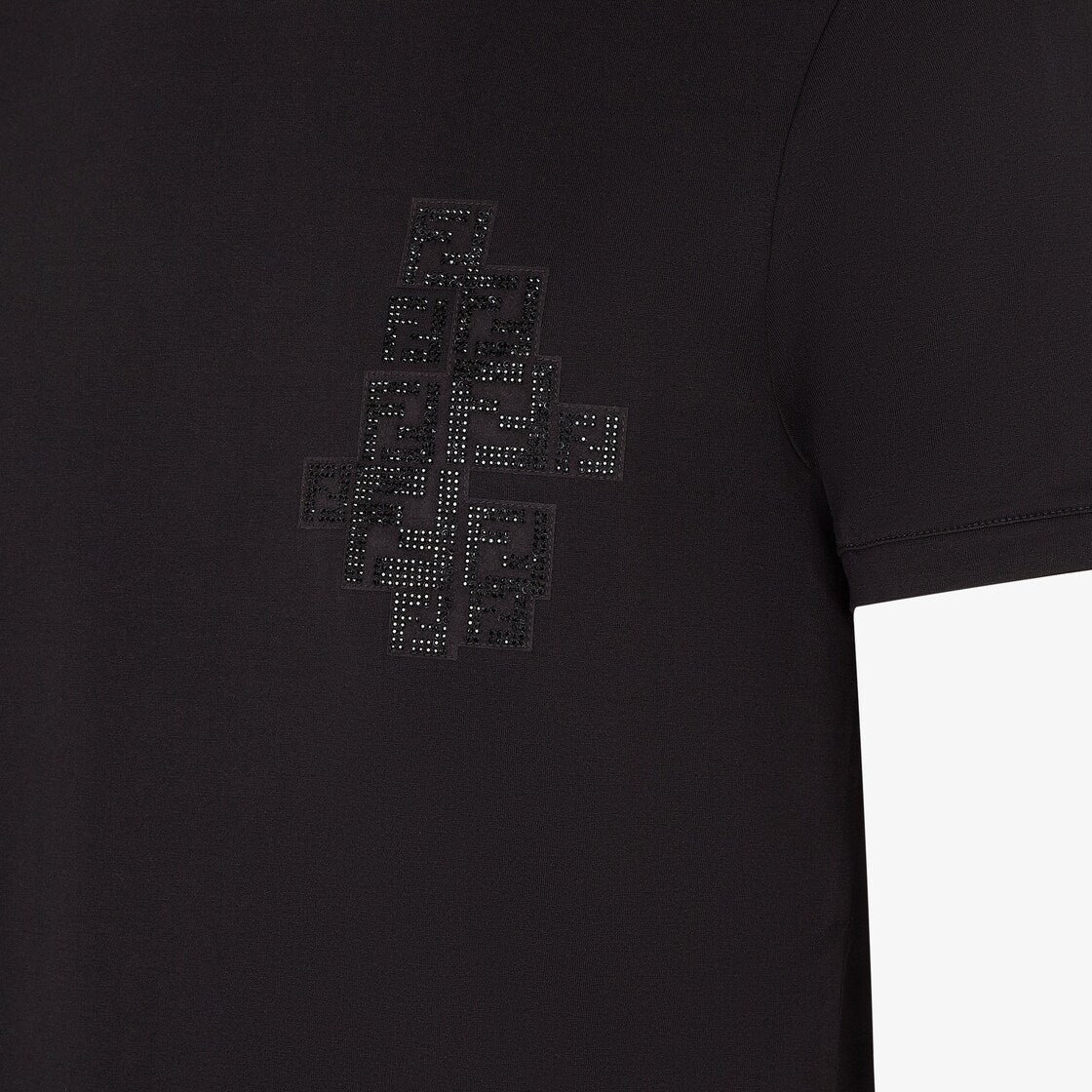 Plain Cotton Logo Black T-shirt - Exclusive Wear