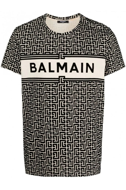 Flocked Monogram-pattern Logo T-shirt - Exclusive Wear