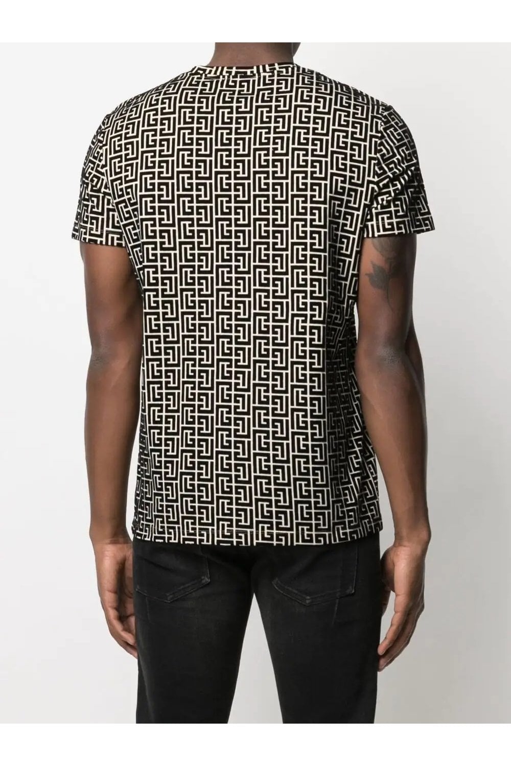 Flocked Monogram-pattern Logo T-shirt - Exclusive Wear