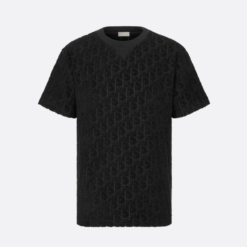 Oblique Relaxed Fit Black T-shirt - Exclusive Wear