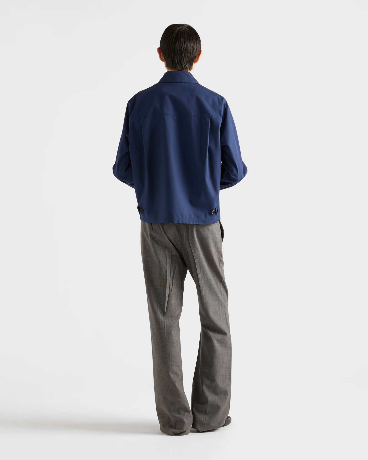 Blue Cotton Blend Jacket