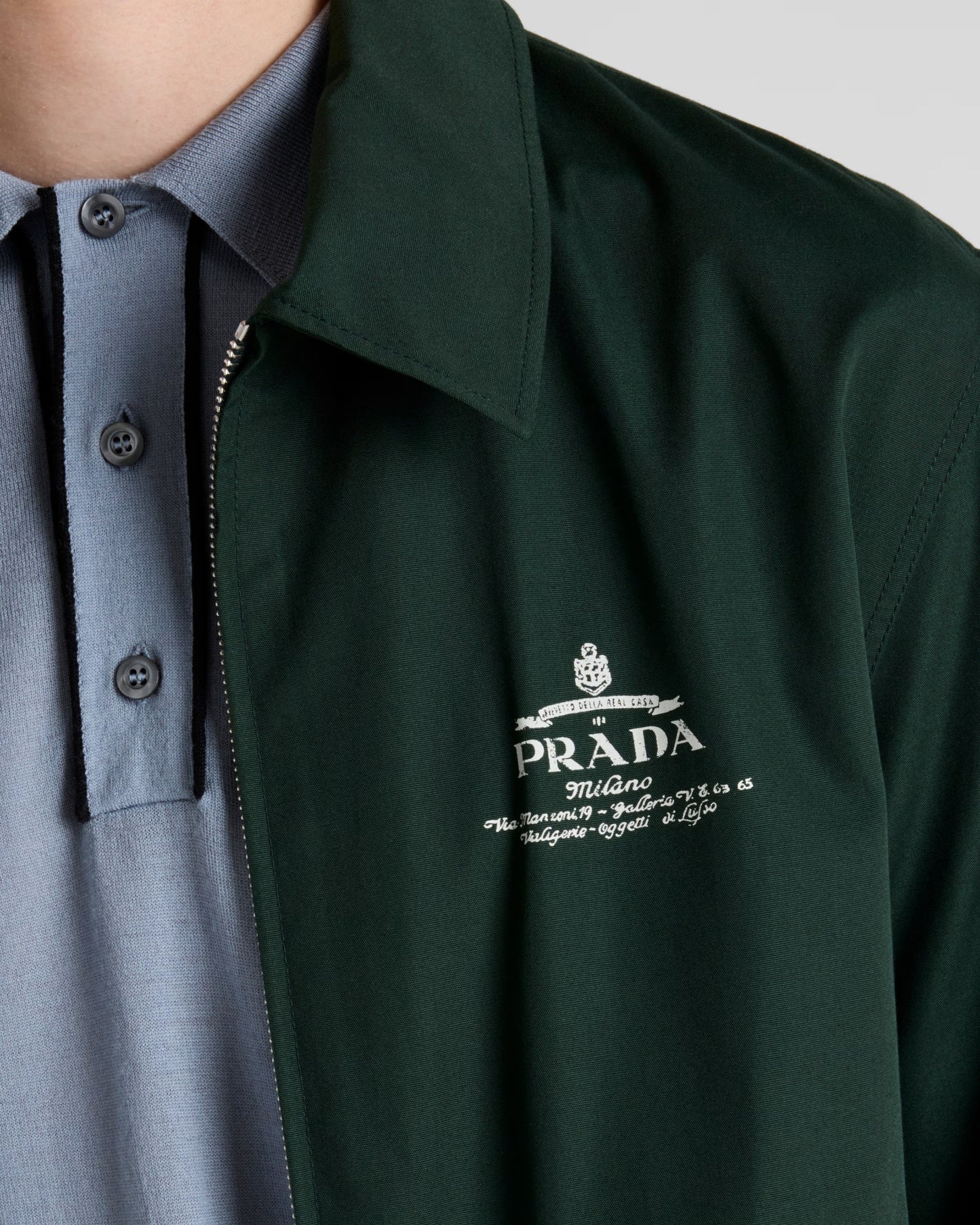 Green Cotton Blend Jacket