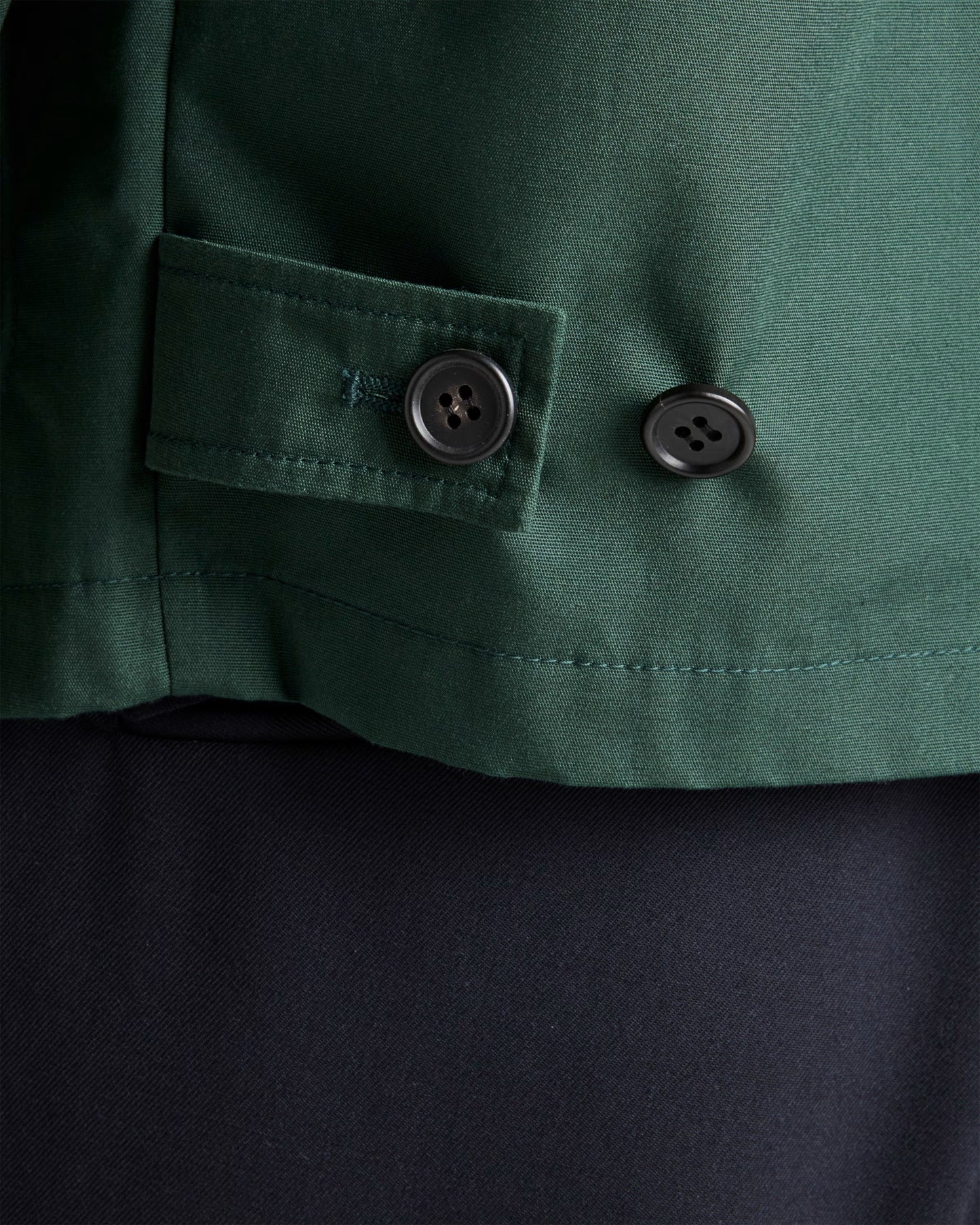 Green Cotton Blend Jacket
