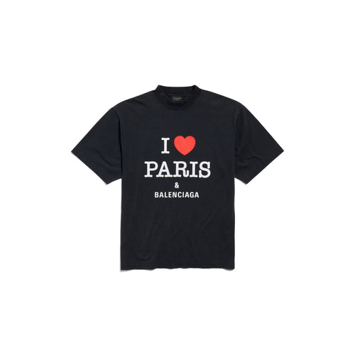 I LOVE PARIS BLACK MEDIUM FIT T-SHIRT