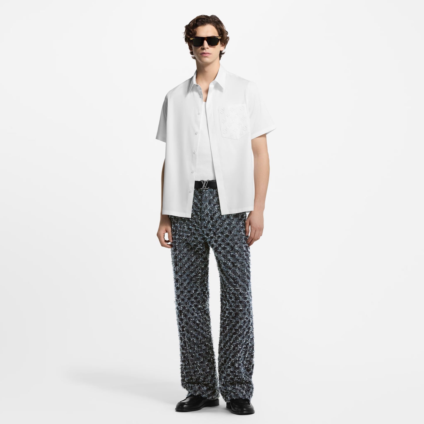 Monogram Pocket White Shirt