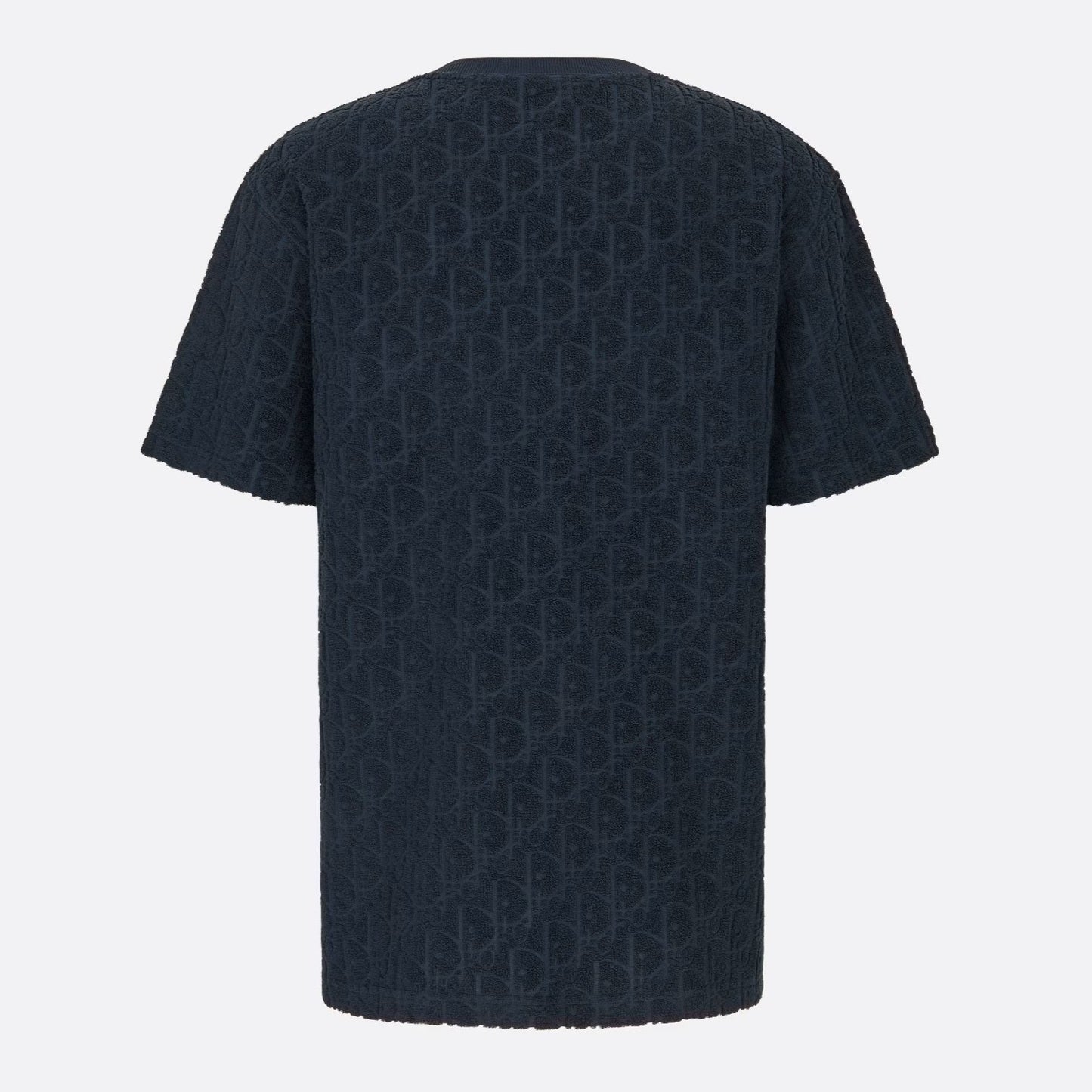 Oblique Relaxed Fit Navy Blue T-shirt - Exclusive Wear