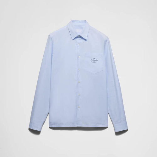 Light Blue Long-Sleeved Cotton Shirt