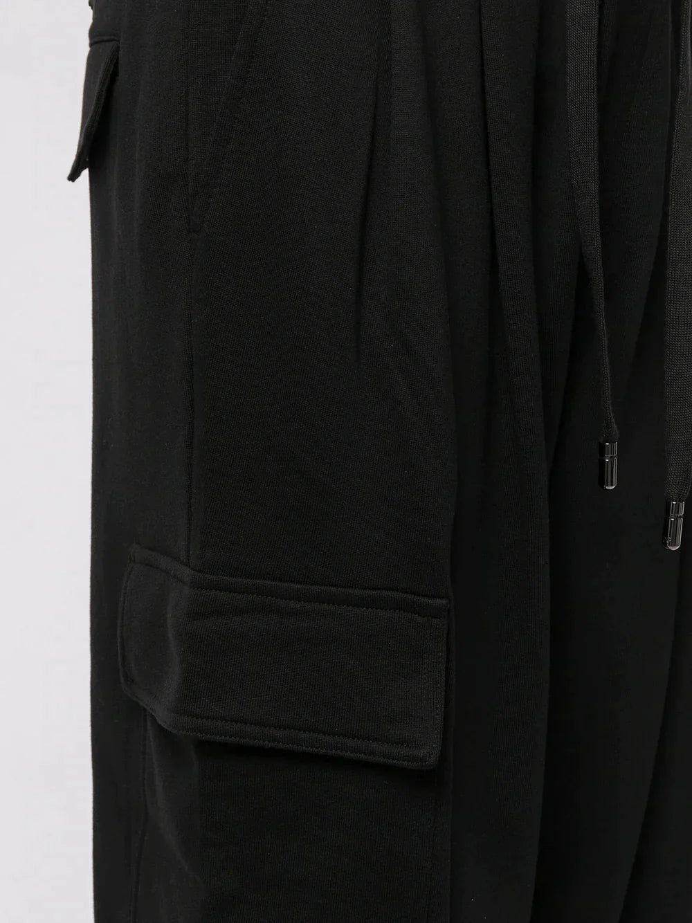 DG Black Drawstring Cotton Track Pants - Exclusive Wear