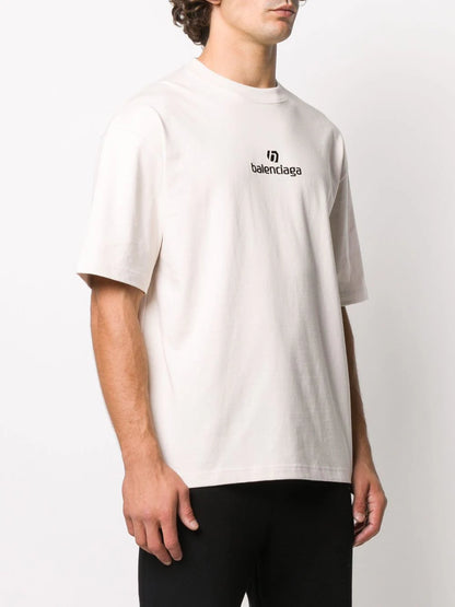 Sponsor Logo Medium fit White T-shirt