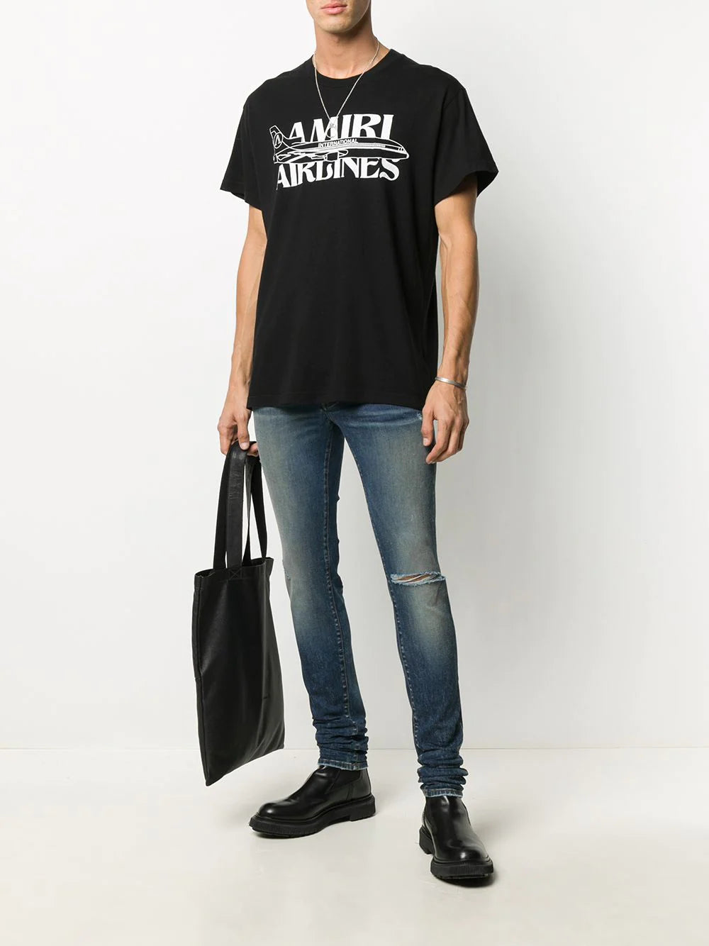 Airlines Logo Print Black T-shirt - Exclusive Wear