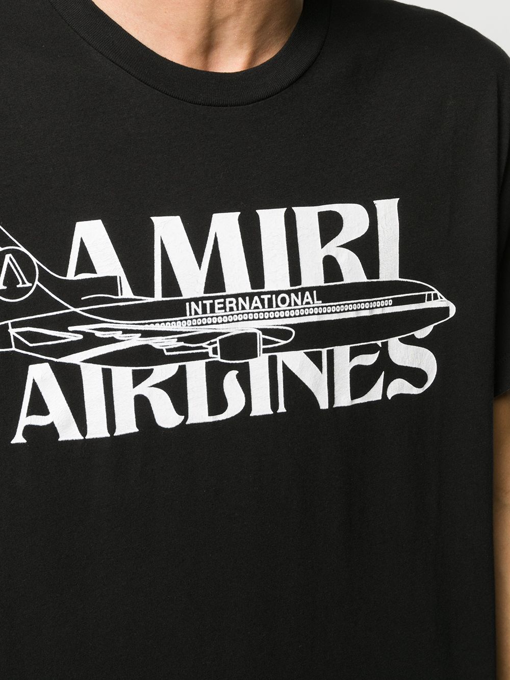 Airlines Logo Print Black T-shirt - Exclusive Wear