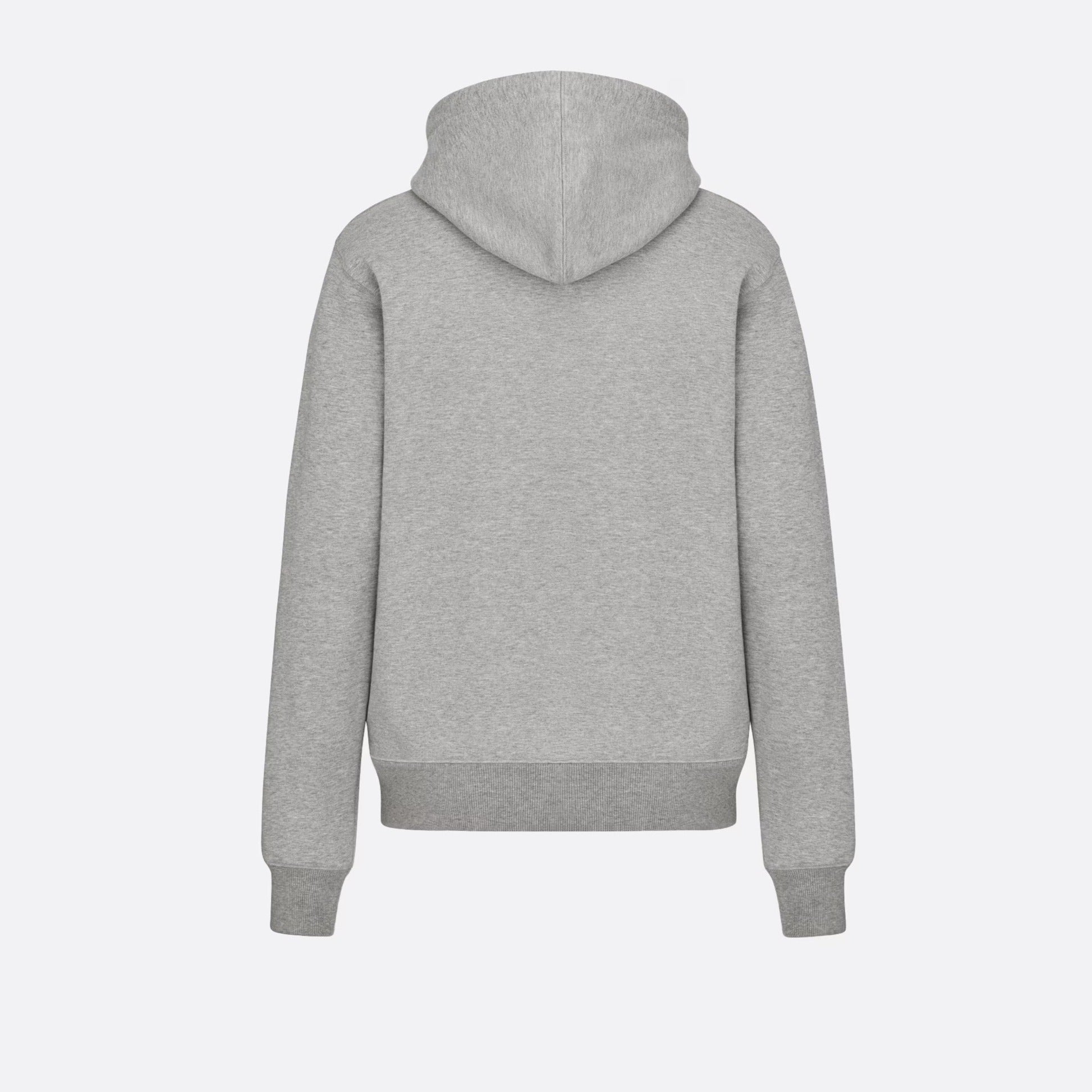 CD ICON GREY COTTON FLEECE HOODIE - Exclusive Wear