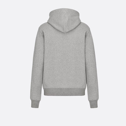 CD ICON GREY COTTON FLEECE HOODIE - Exclusive Wear