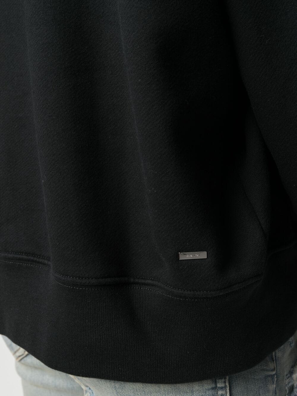 Bandana-Print Black Cotton Sweatshirt - Exclusive Wear