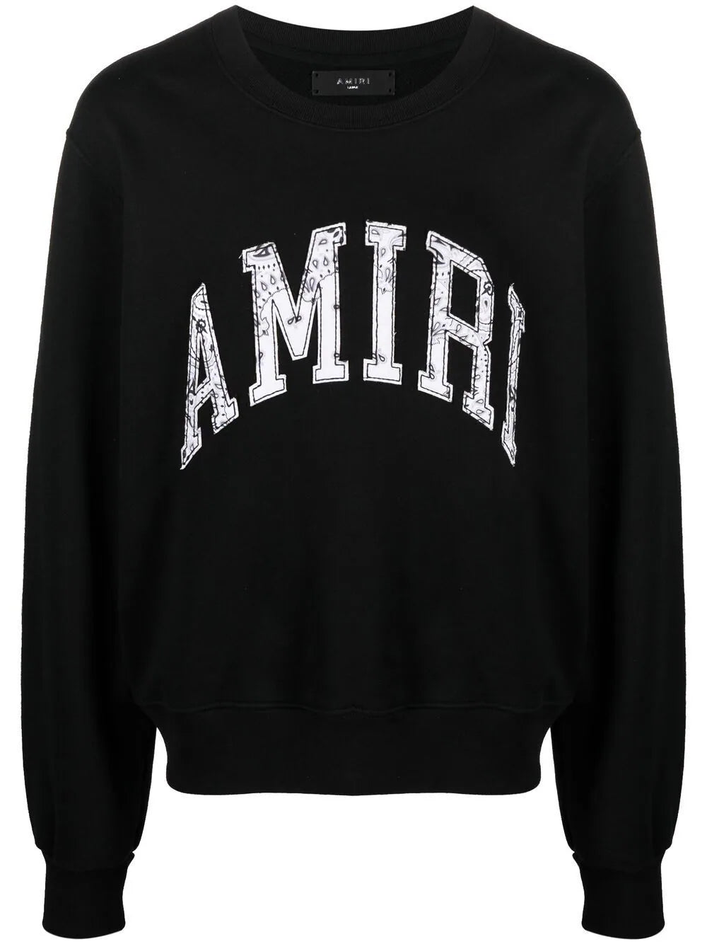 Bandana-Print Black Cotton Sweatshirt - Exclusive Wear