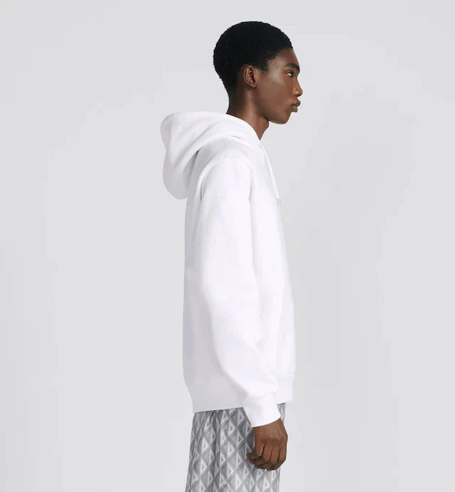 CD DIAMOND WHITE HOODED SWEATSHIRT - Exclusive Wear