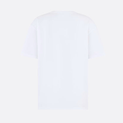 MULTI SIGNATURE RELAXED FIT WHITE T-SHIRT