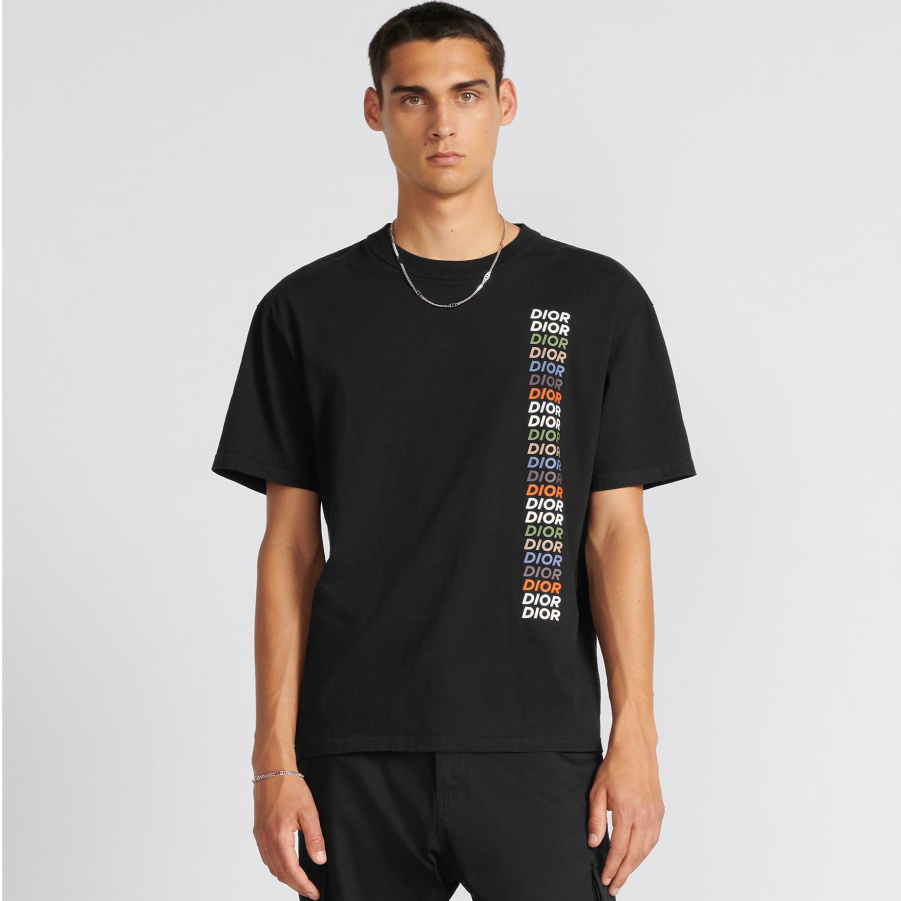 MULTI SIGNATURE RELAXED FIT BLACK T-SHIRT - Exclusive Wear