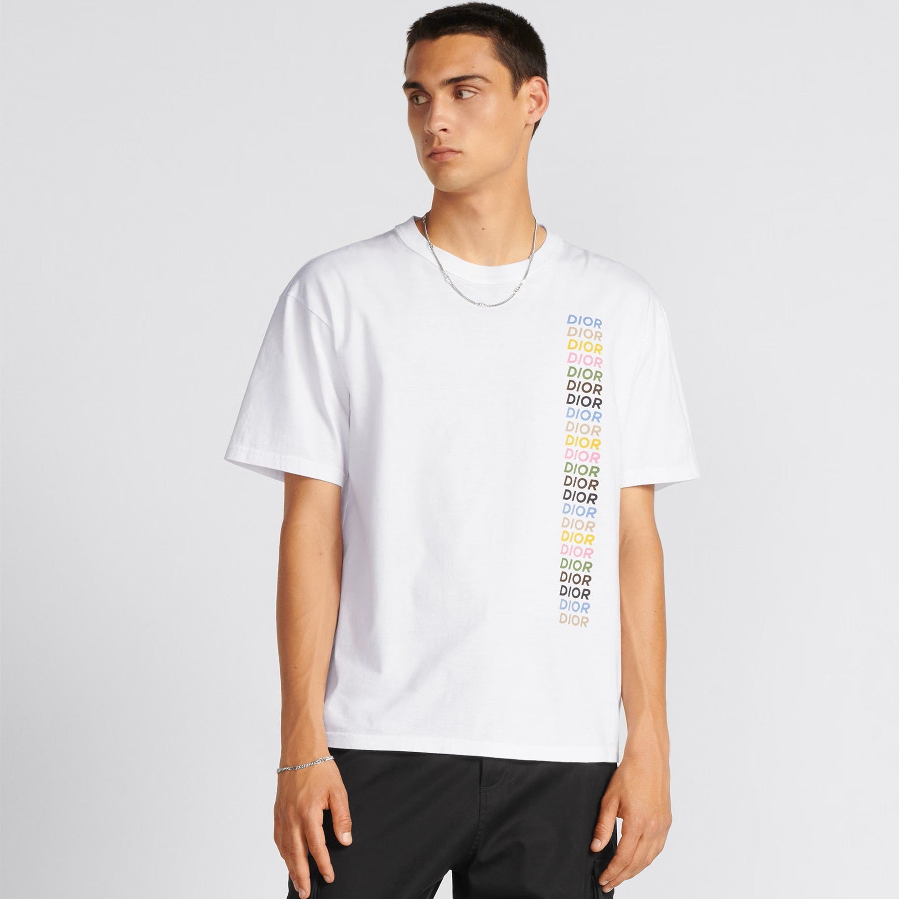 MULTI SIGNATURE RELAXED FIT WHITE T-SHIRT - Exclusive Wear