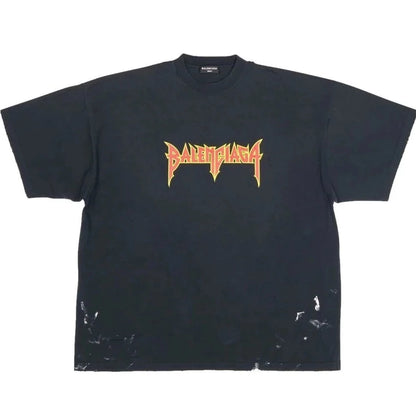 Metal Oversized Black T-shirt - Exclusive Wear