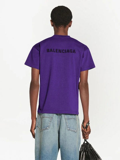 Purple Logo Embroidered T-shirt