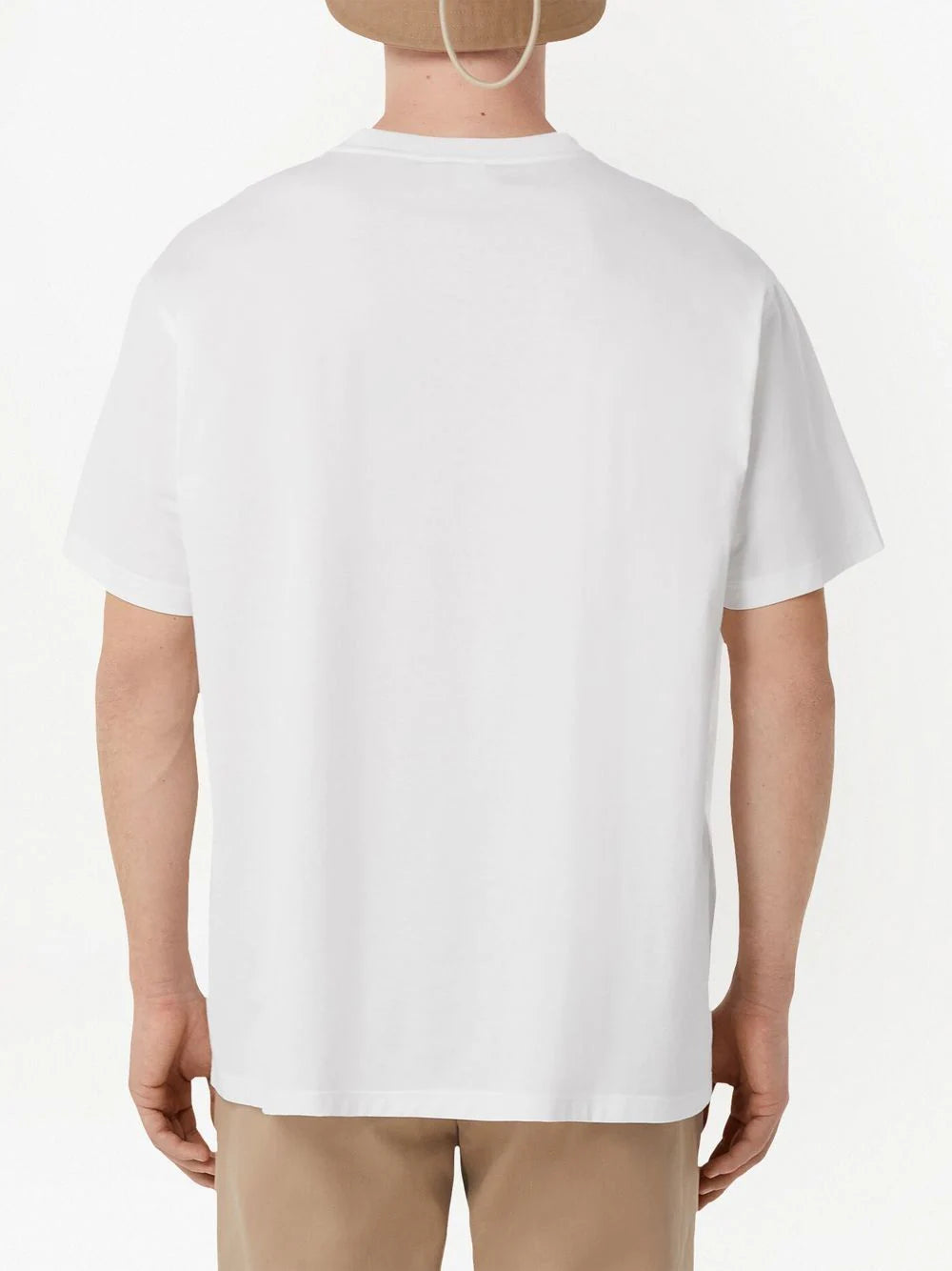 Logo Print White Cotton T-shirt