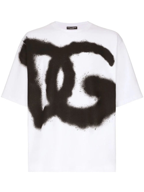 Spray-paint logo-print T-shirt - Exclusive Wear