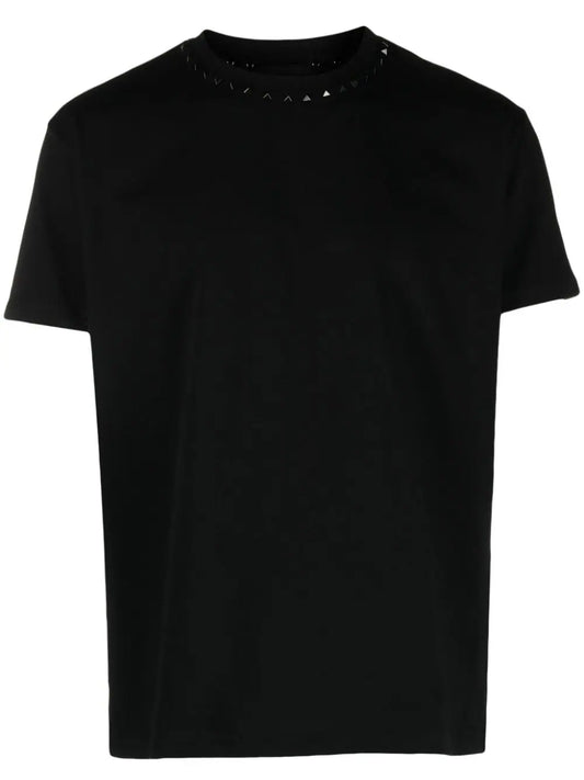 Untitled Stud-embellished Black Cotton T-shirt