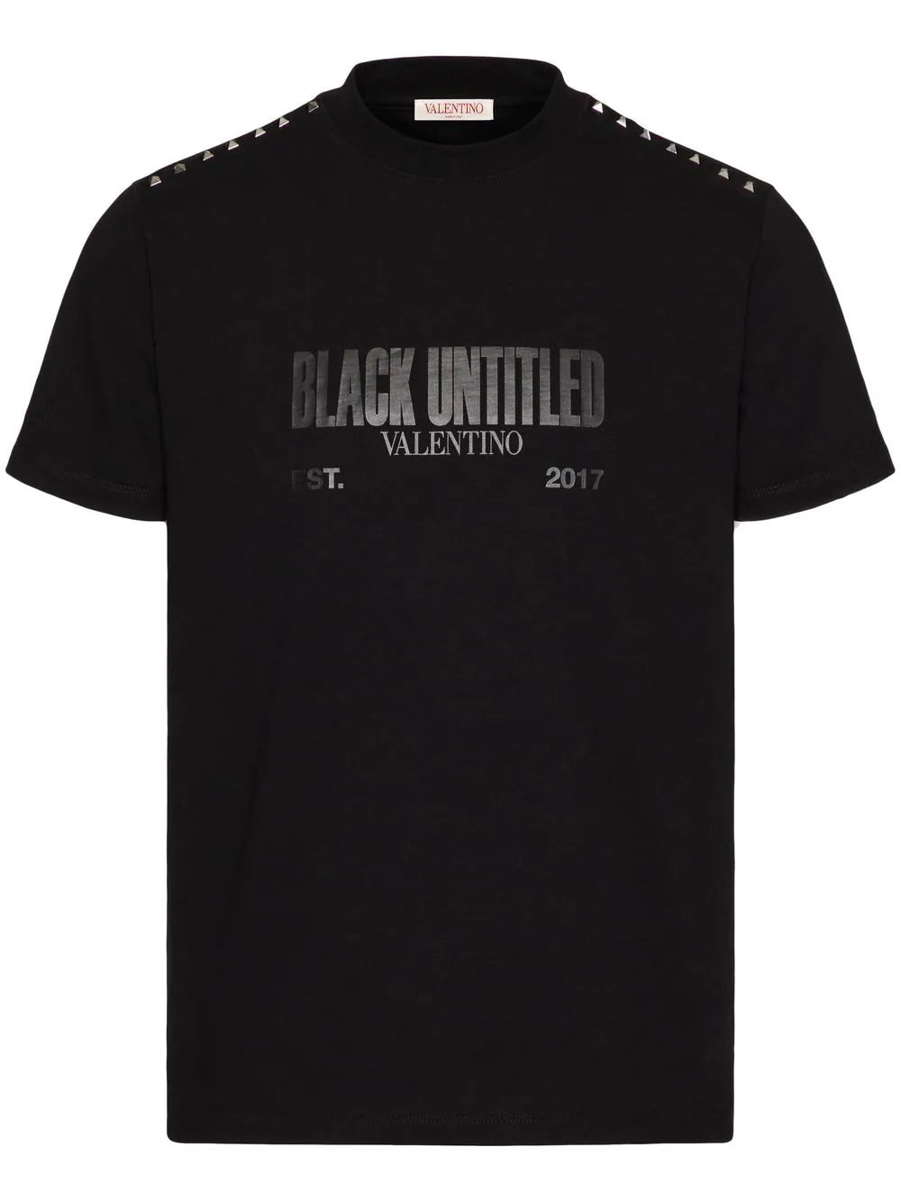 Black Untitled Studded Cotton T-shirt - Exclusive Wear