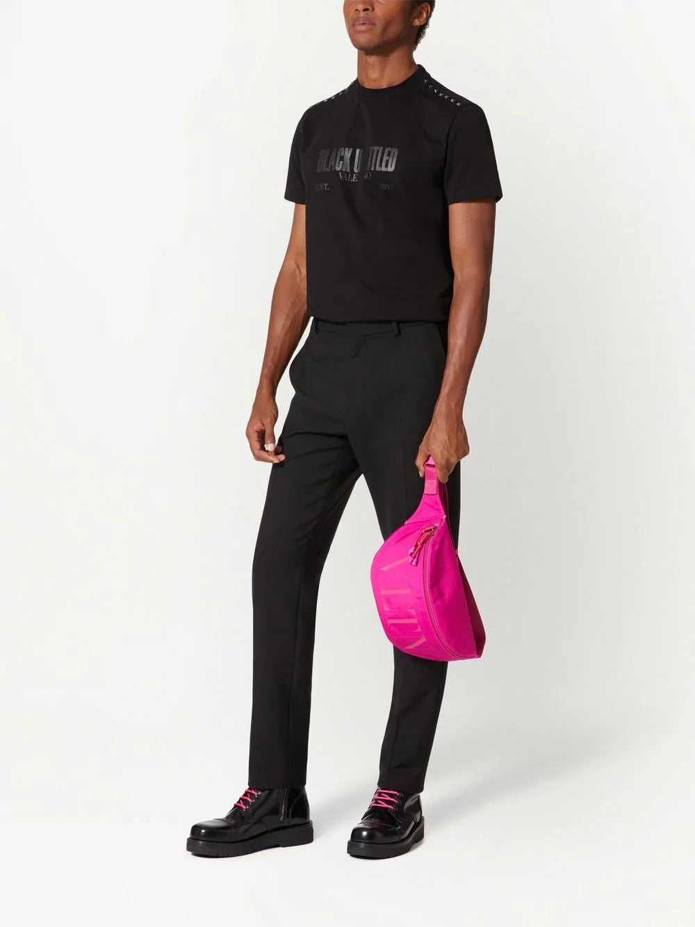 Black Untitled Studded Cotton T-shirt - Exclusive Wear