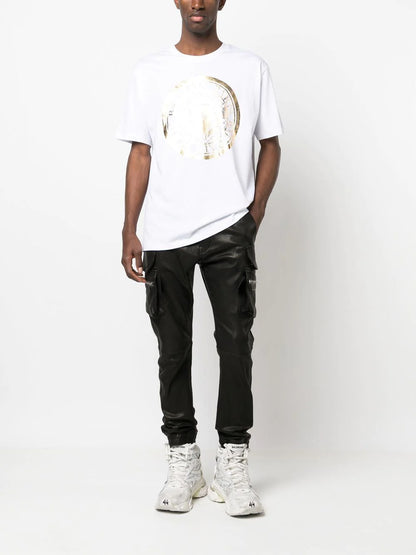 Gold Tone Medallion White T-shirt - Exclusive Wear