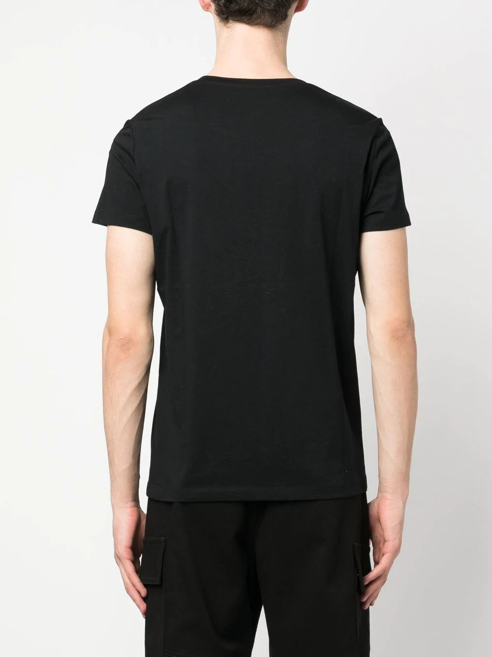 Metallic Logo Print Black T-shirt - Exclusive Wear