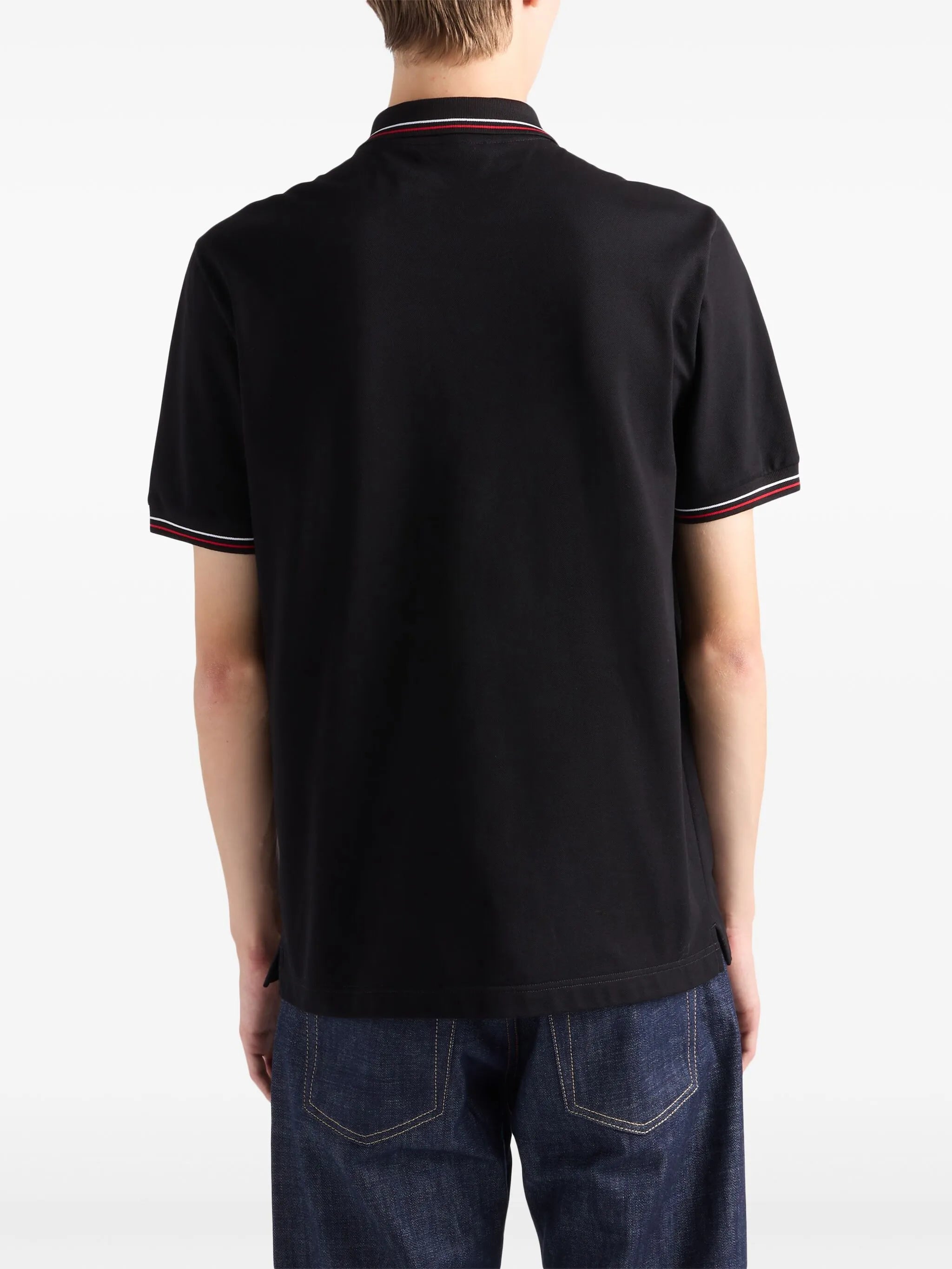 Short-Sleeve Black Pique Polo Shirt - Exclusive Wear
