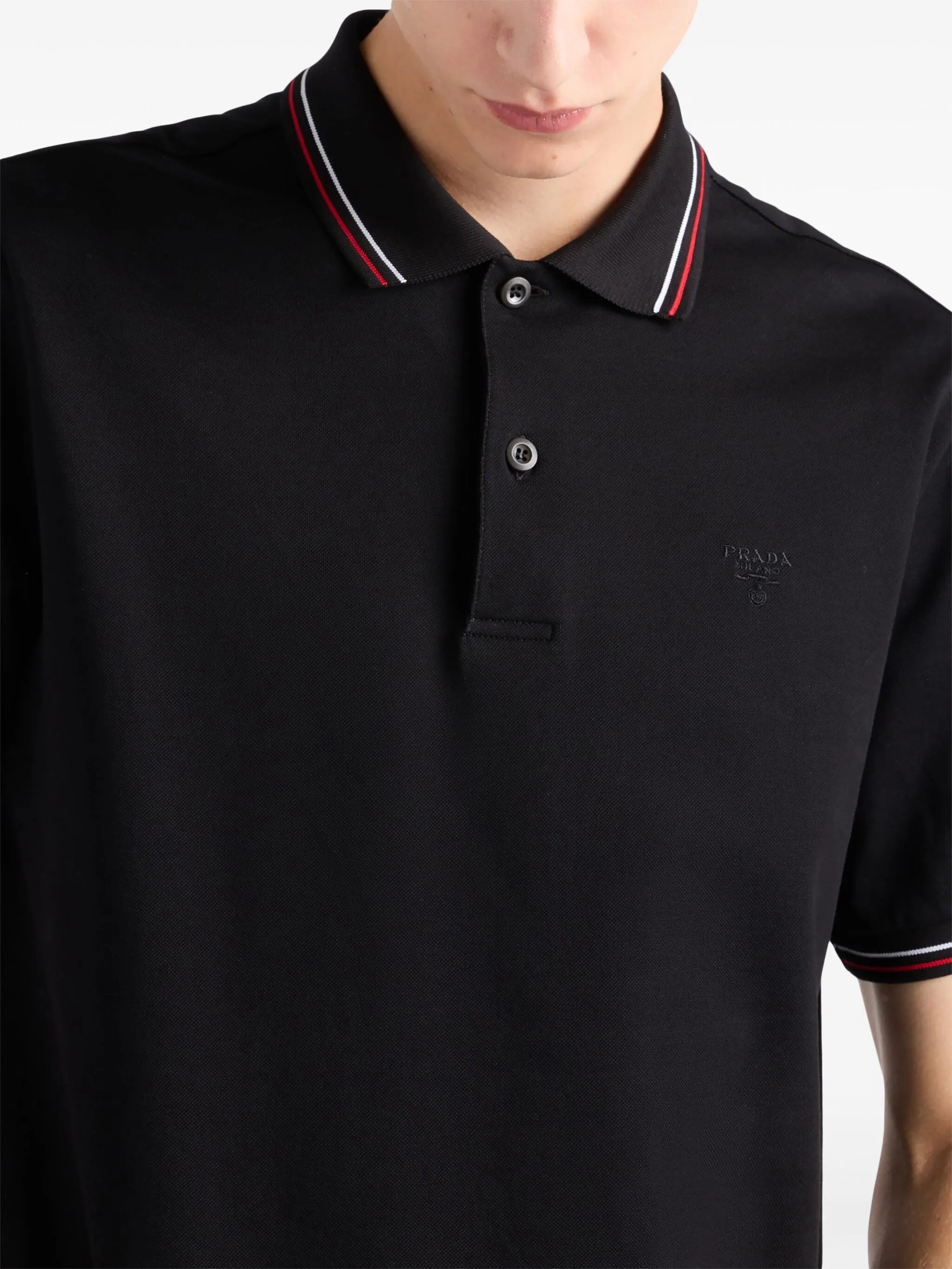 Short-Sleeve Black Pique Polo Shirt - Exclusive Wear