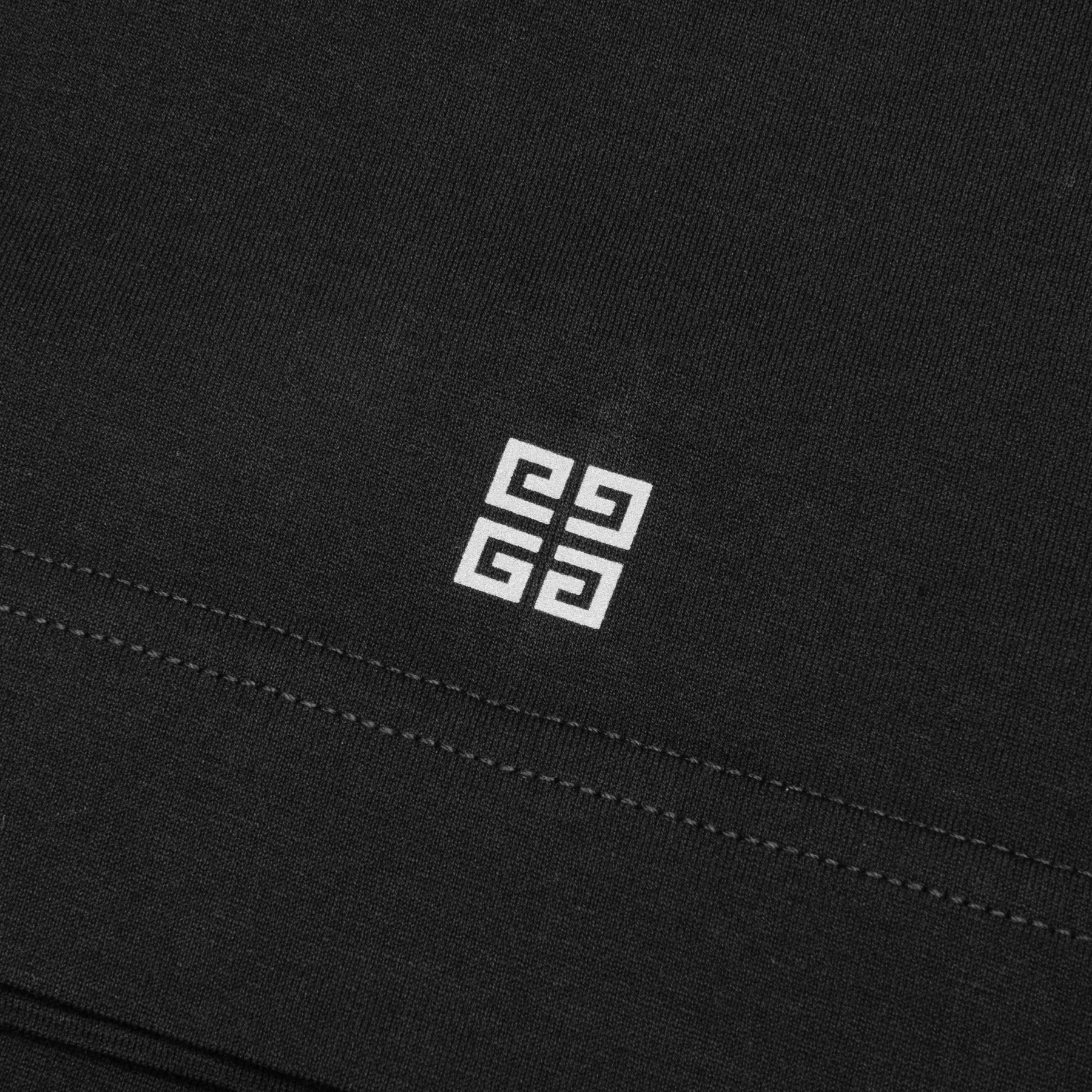 Logo Print Slim Fit Black T-shirt