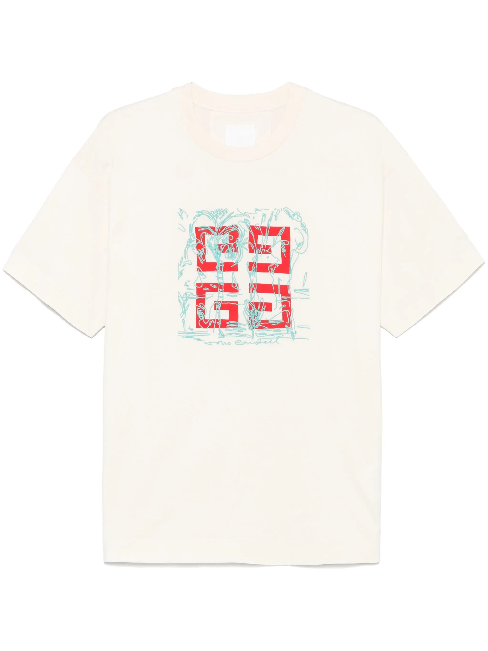 4G logo-embroidery White T-shirt - Exclusive Wear