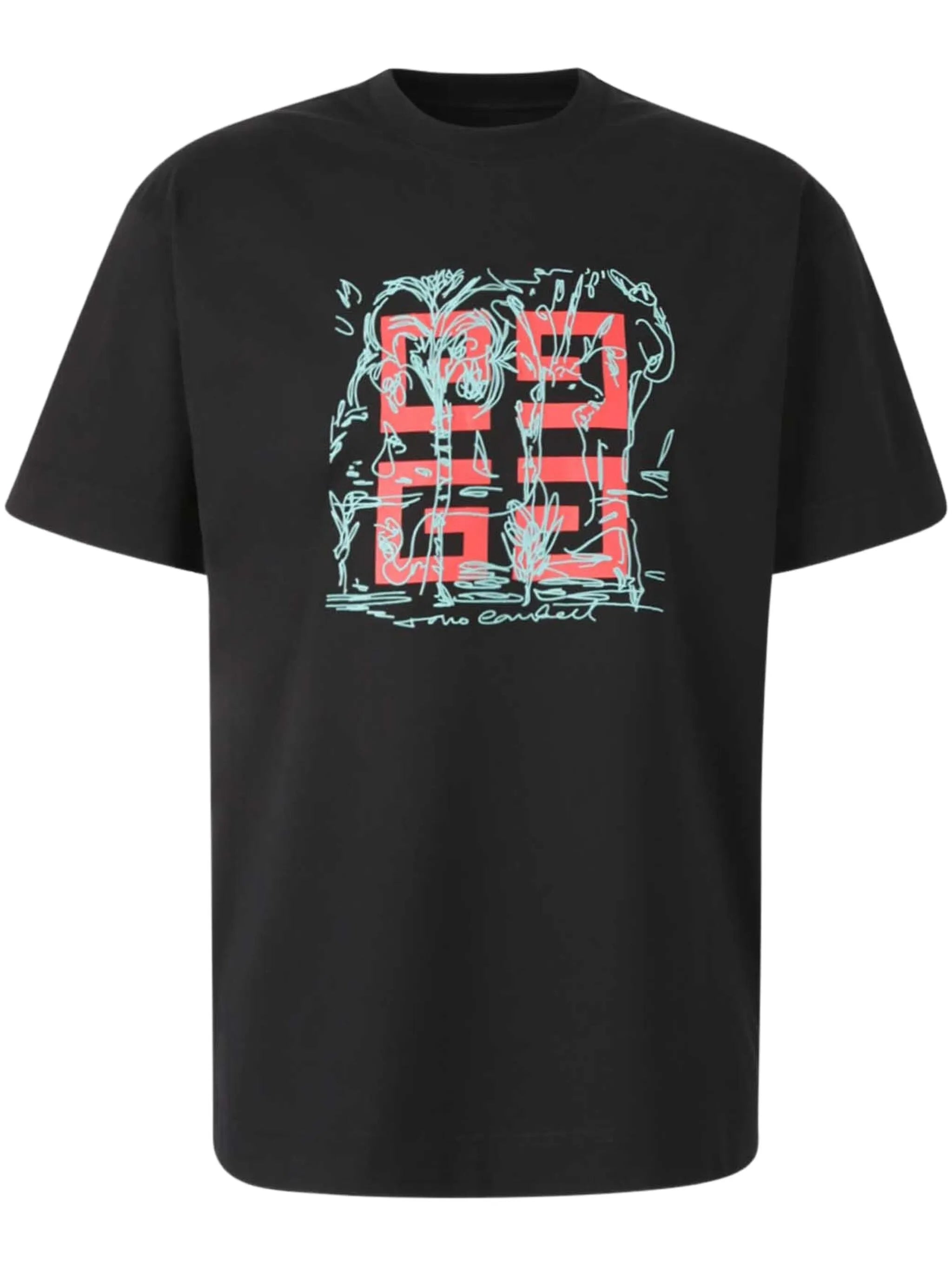 4G logo-embroidery Black T-shirt - Exclusive Wear