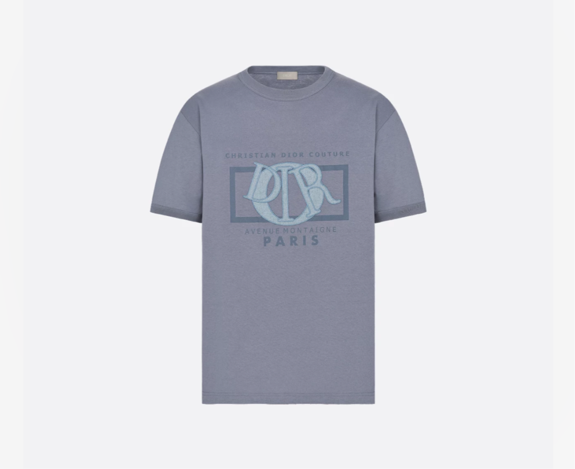 Relaxed Fit Gray Cotton Jersey T-shirt