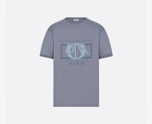 Relaxed Fit Gray Cotton Jersey T-shirt