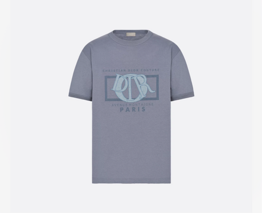 Relaxed Fit Gray Cotton Jersey T-shirt