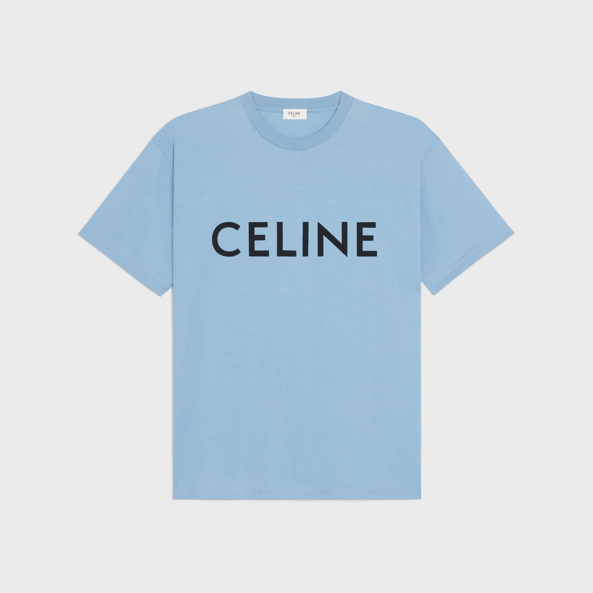 WASHED BLUE T-SHIRT IN COTTON JERSEY - Exclusive Wear